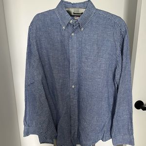 Brooks Brothers blue and white check Madison style button up shirt